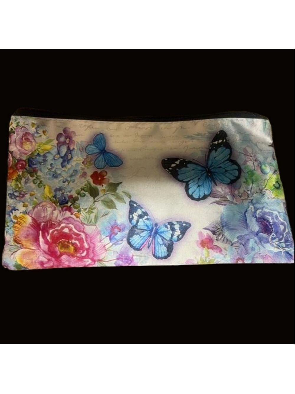 Wristlet or makeup bag with butterflies